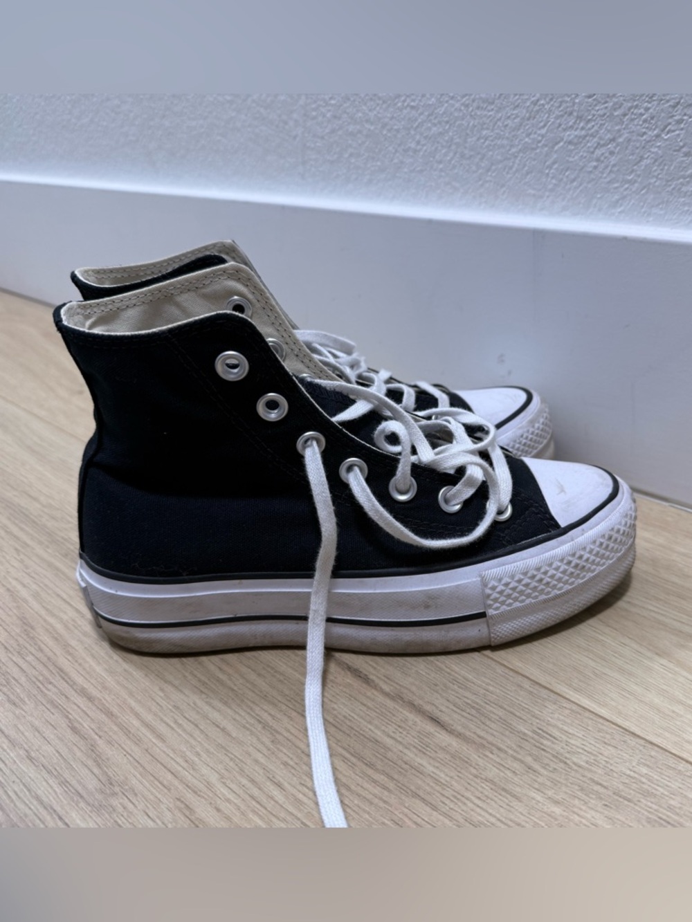 Converse Black and White High-Top Canvas Sneakers
